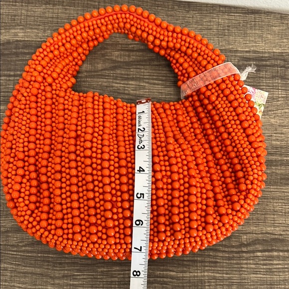 Vibrant Orange Beaded Hobo Bag ✨🧡 - Picture 8 of 8